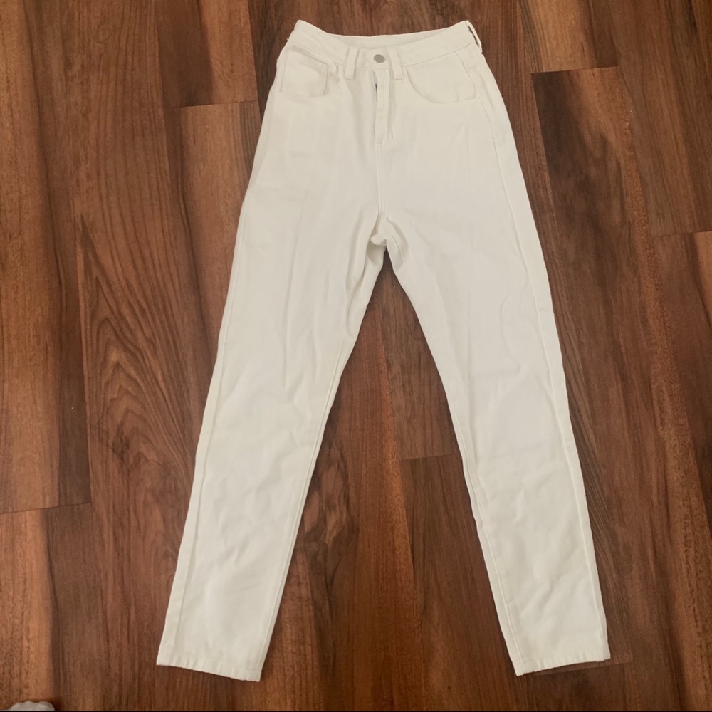 Princess Polly Grace Mom Jean White Denim